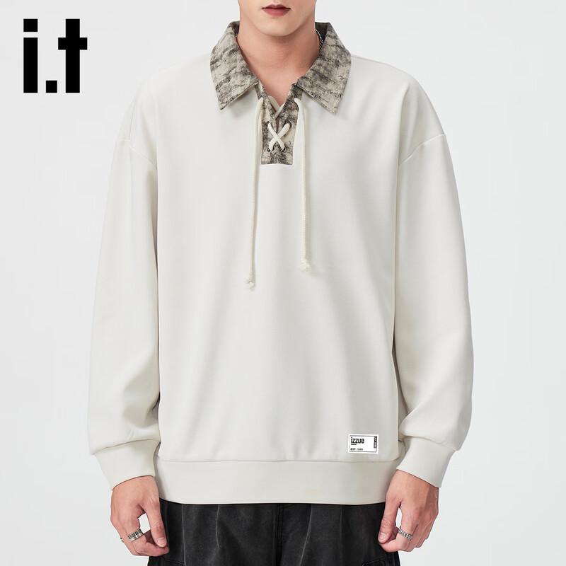 izzue Designer Plaid Patchwork Pullover Sweatshirt