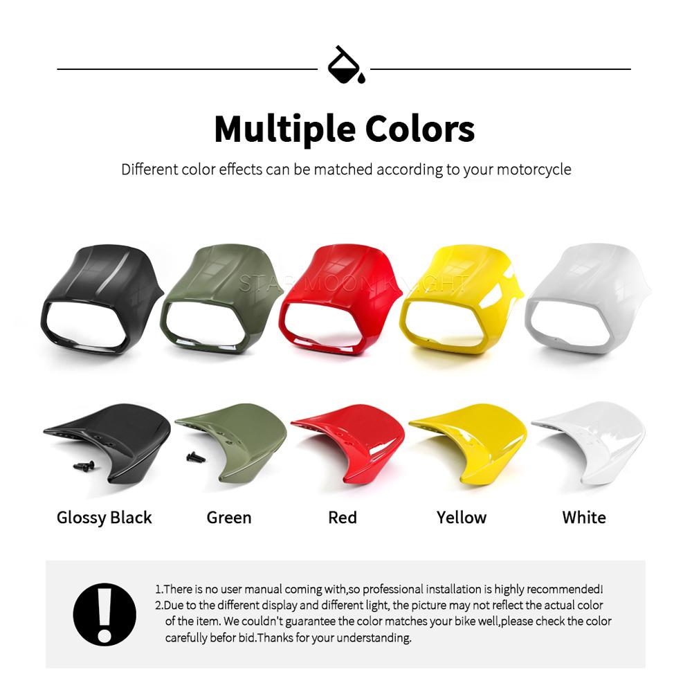 Front Lamp Ring Headlight Visor Cover For Vespa Sprint 50 125 150 Sprint 150 Scooter Head Fairing Rear Spoiler Tail Section Cowl