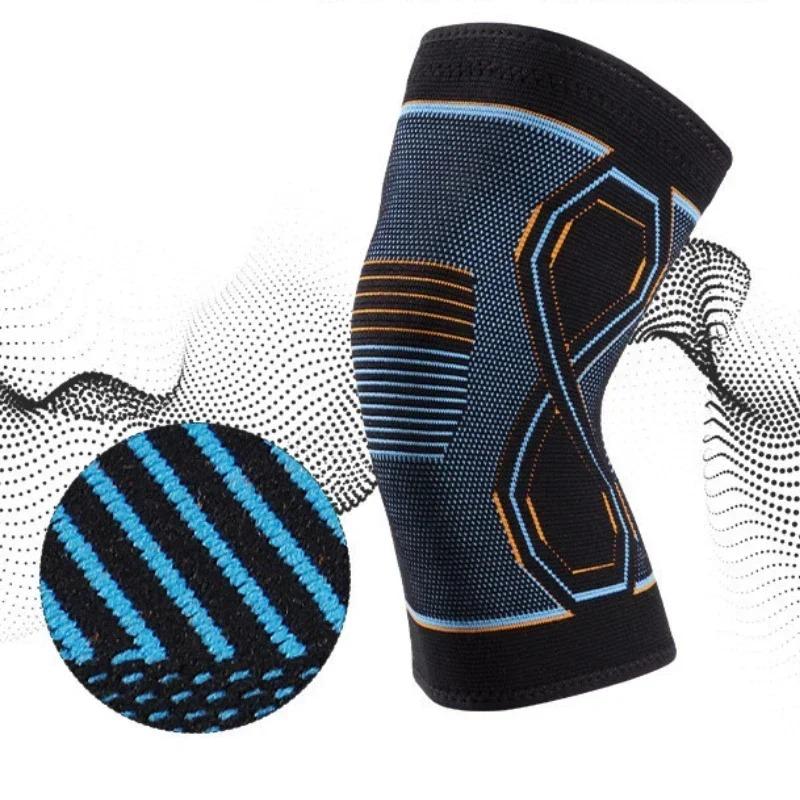 1PC Compression Knee Brace Workout Knee Support for Joint Pain Relief Running Biking Basketball Fitness Knitted Knee Pads Sleeve