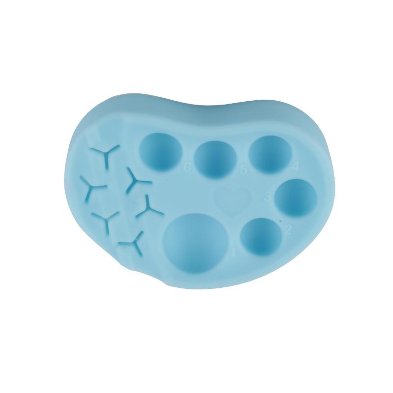 Multifunctional Silicone Manicure Palette Soft Surface for Nail Art Eyelash Tattoo Color Mixing Durable Makeup Palette