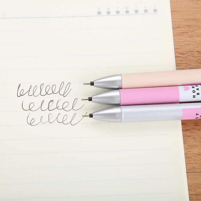 Kawaii 3Pcs/set Cute Erasable Pen Refill 0.38mm Blue/Black Magic Gel Pen for School Office Writing Supplies Student Kawaii Stationery