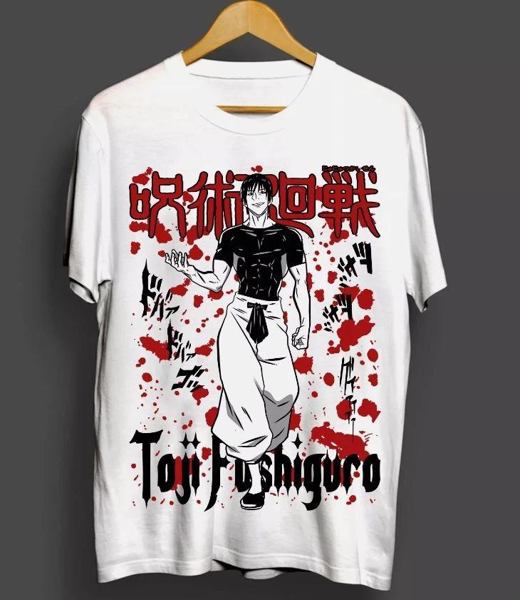

Fushiguro Toji T-shirt Jujutsu Kaisen Anime Horror Manga Short Sleeve Summer New Men and Women Streetwear S