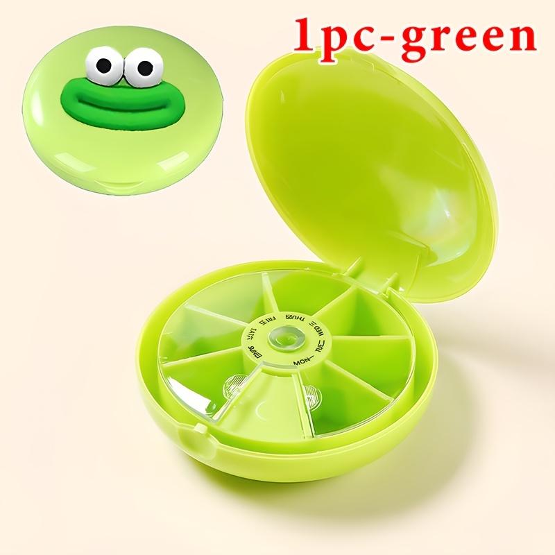 

7-Day Portable Capsule Organizer, sealed compartments, cute sausage design, ideal for travel storing pills, jewelry and small items.