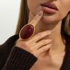 High-end Jewelry Oval Resin Finger Ring Elegant Style Geometric Finger Ring Women Fashion