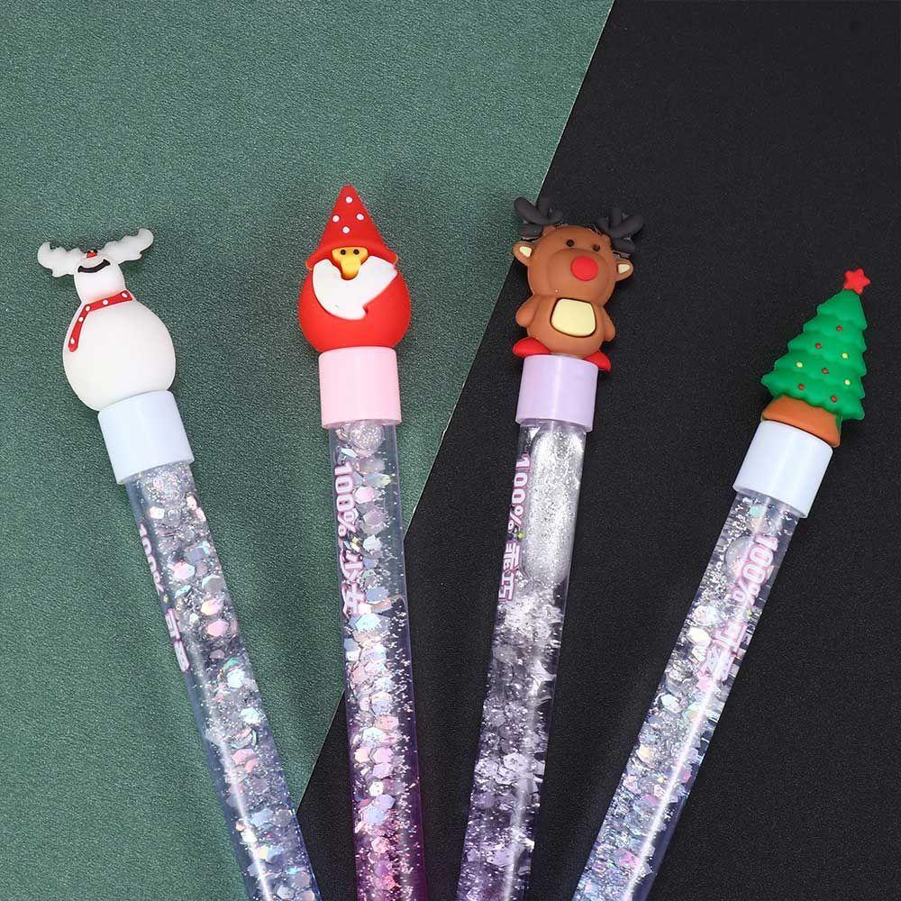 Stationery Christmas Gel Pen Quicksand Sequins Gel Pen Hand Account Pen Christmas Quicksand Pen