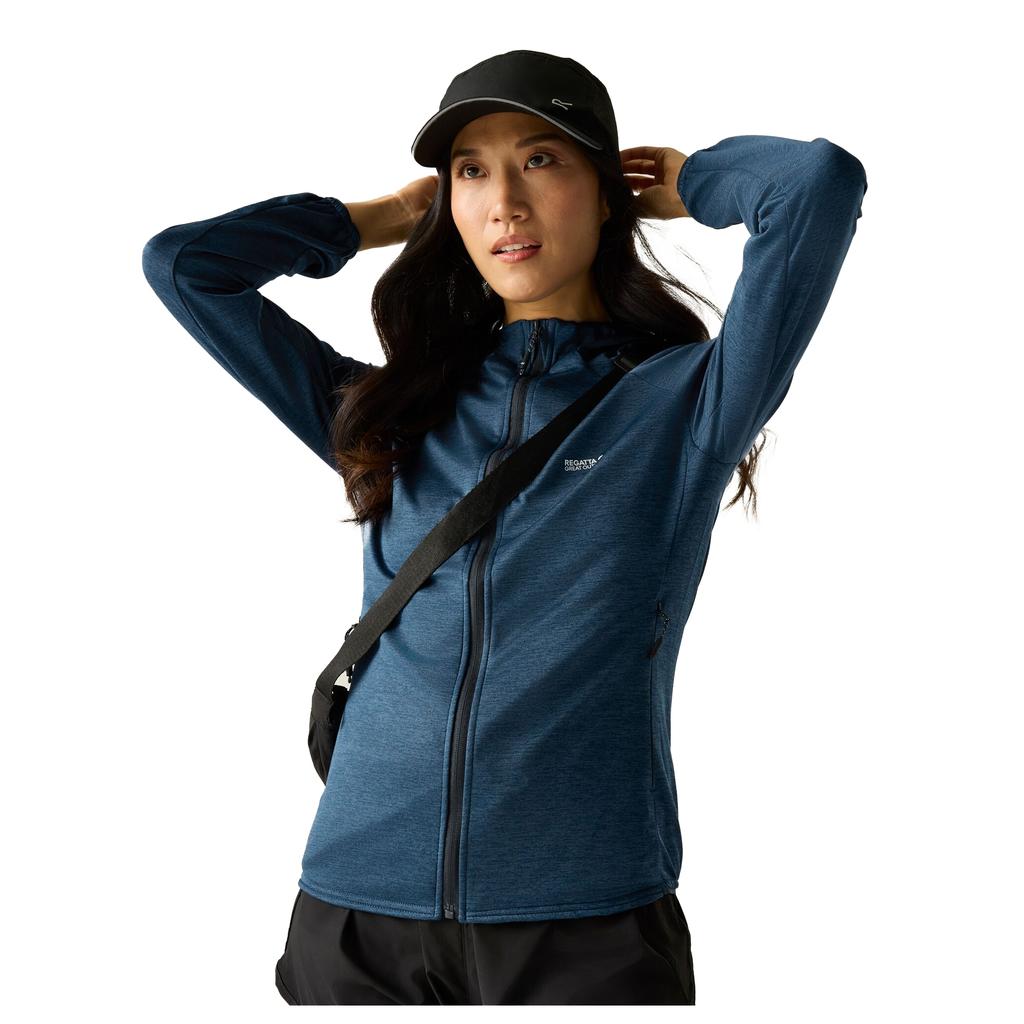 Regatta Dames Ferna Stretch Fleece Jas met Capuchon