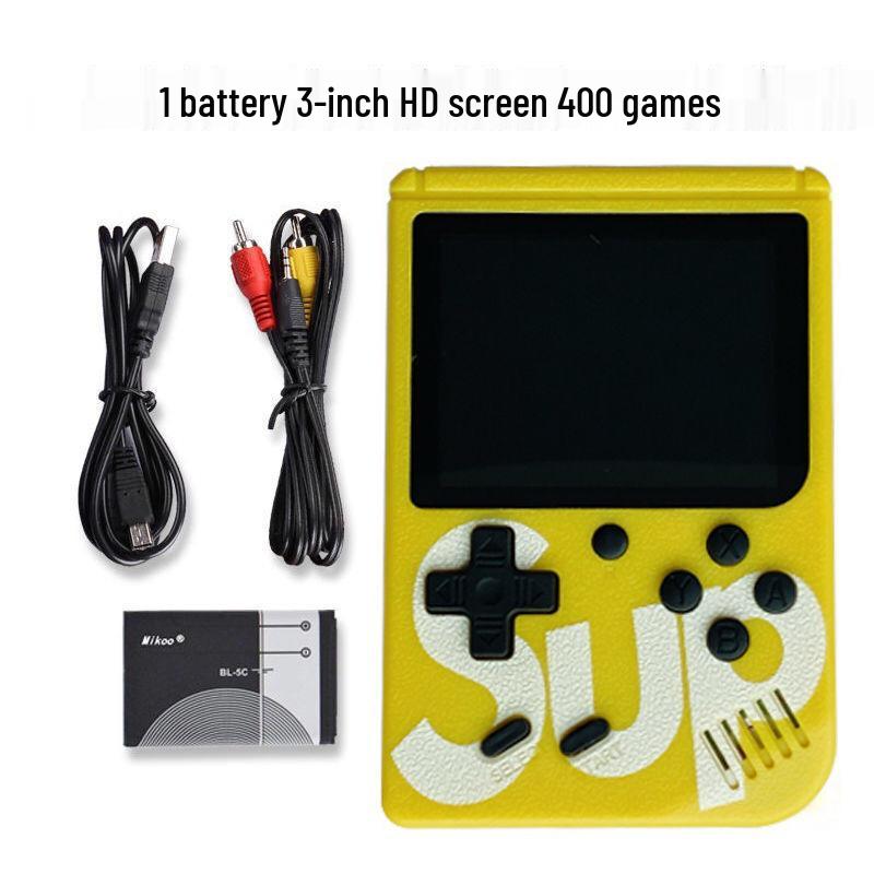 SUP Mini Håndholdt Retro Spillkonsoll: 400 klassiske spill for barn, støtter spill for to spillere