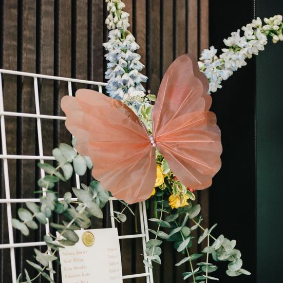 Faux Silk Yarn Artificial Butterfly Giant Large 3D Simulation Tulle Fake Butterfly Prop Butterfly Display