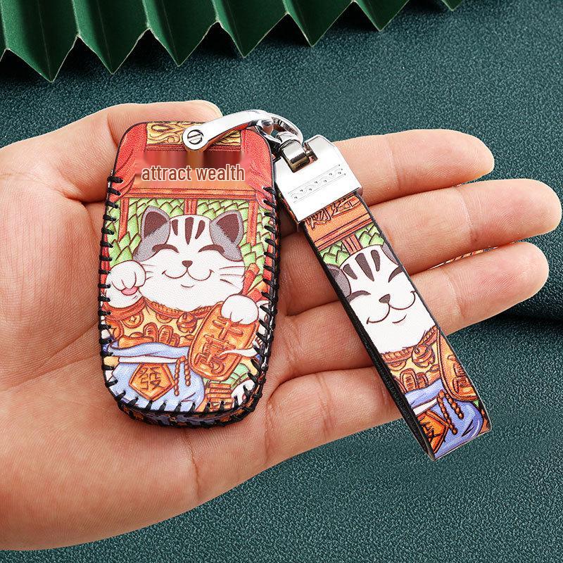 Kia Key Cover for K3, K2, Sportage, K4, K5, KX5, Furuidi, Yipao, and Huanchi Cars - National Tide Design