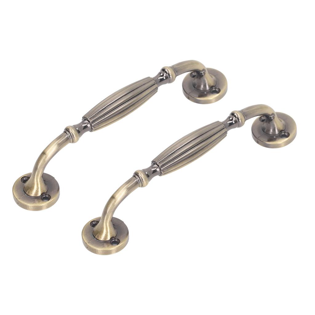 2 Sets Antique Bronze Door Handles Professional Exquisite Vintage Door Handles for Entrance Door