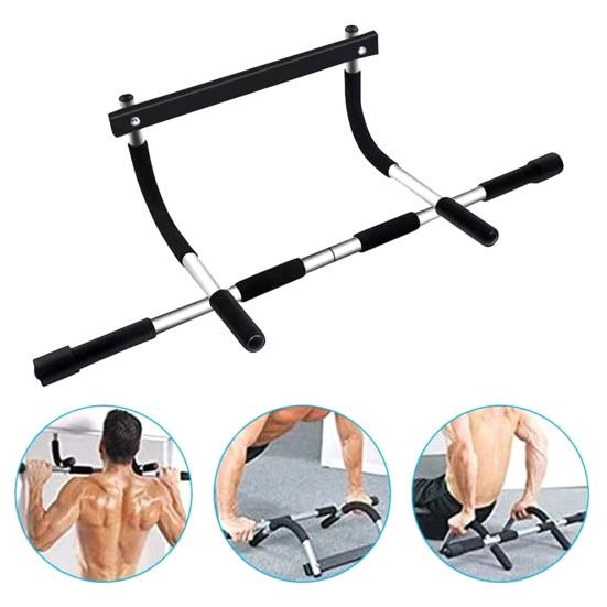 Stabile Türrahmen Klimmzugstange Verstellbare Breite Klimmzugstange Ohne Bohren Dips Liegestütze Krafttraining Heim-Fitnessstudio Oberkörper Trainingsstange