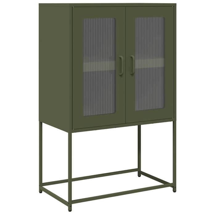 VidaXL Highboard Olive Green 68x39x107 Cm Steel, Cabinet, Storage Cabinet, Highboard, Sideboard, Cabinet 853378
