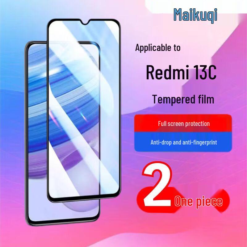 

MaiKuQi Redmi Full-Screen Tempered Glass Screen Protector (2-Pack)