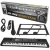 Electronic Piano Keyboard for Kids with Microphone, Dual Power Supply System, Mini-Sized Keyboard, 16 Voices, 8 Percussion Sound Effects, 10 Rhythms,