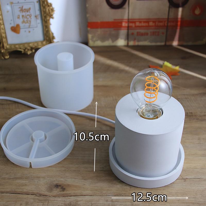 1PC Incandescent Lamp Holder Silicone Mold DIY Cement Epoxy Resin Lamp Socket Bedside Bulb Bracket Gypsum Silicone Molds 2024 New