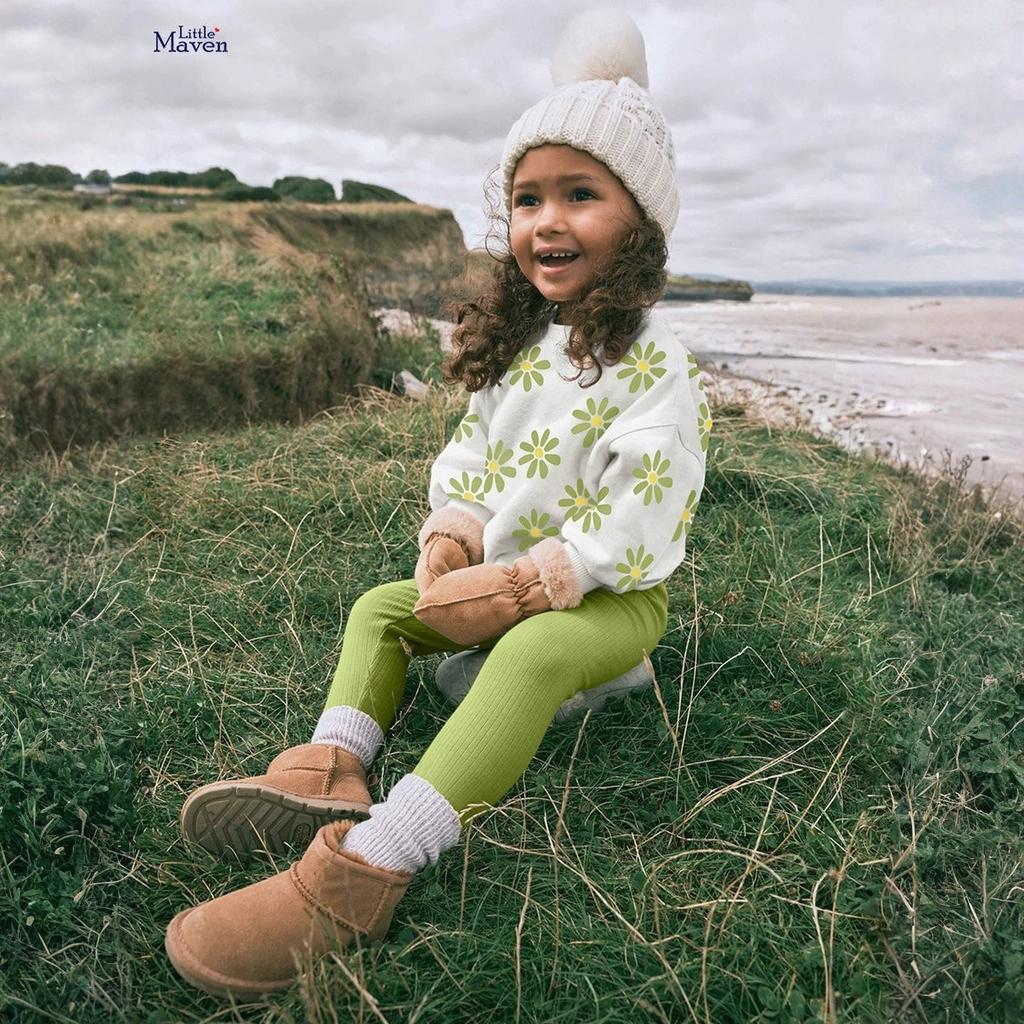 Cute Long Sleeve Cartoon Kids Set - Casual T-Shirt Outfit