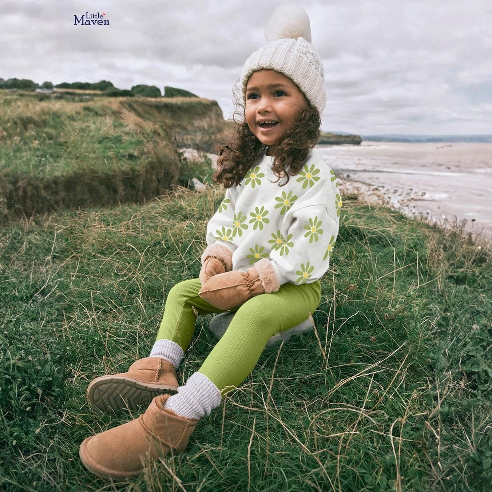 

Cute Long Sleeve Cartoon Kids Set - Casual T-Shirt Outfit 100