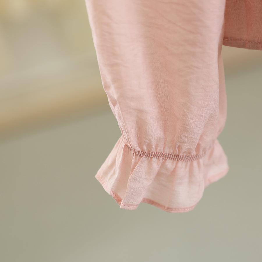 Hanfeng Dámská letní košile s volánky a rozšířenými rukávy