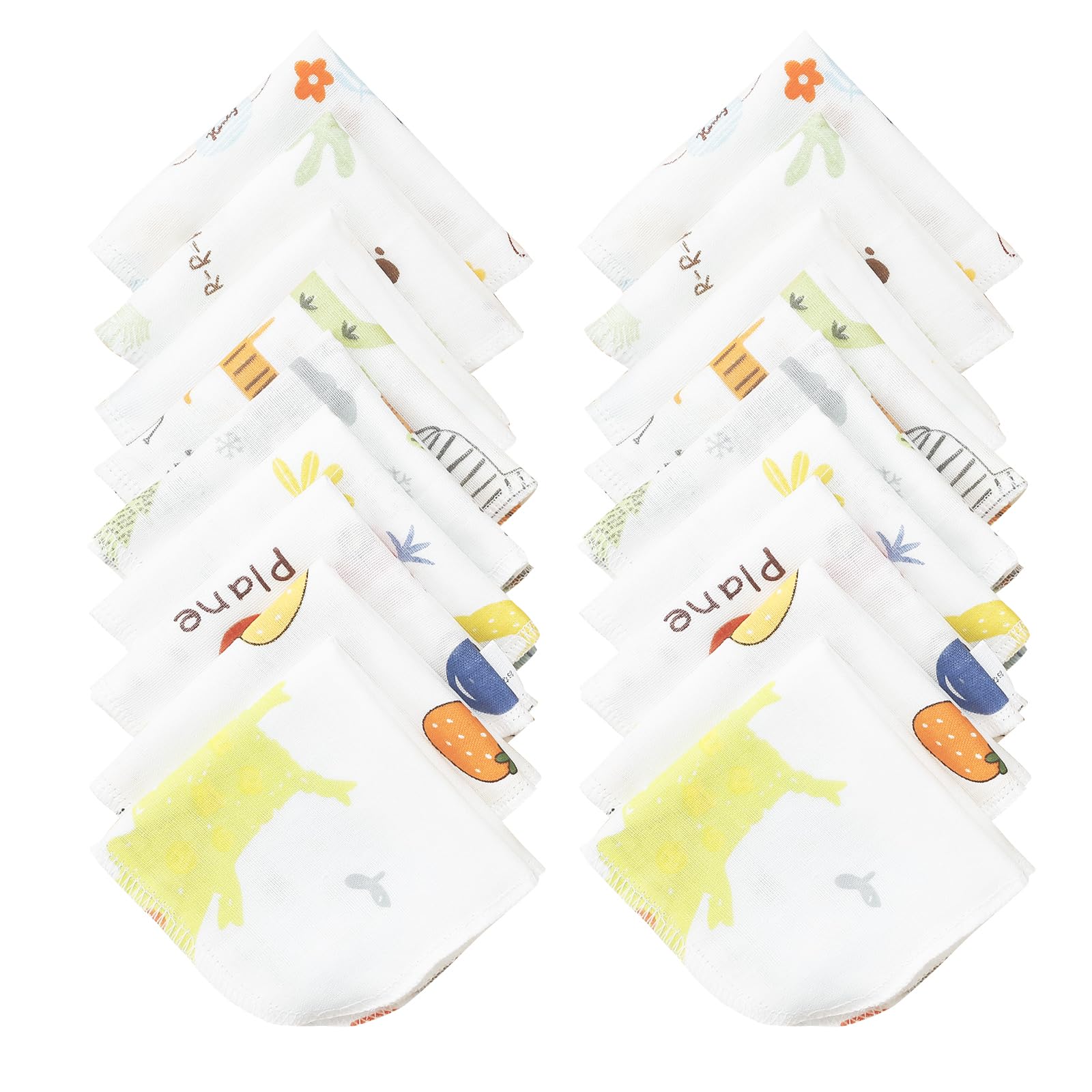 

HOOMCOOM Baby Gauze Double Personalized with for Nursery 30cm x Set of 18 Handkerchiefs, Gauze, 100% Cotton, Name, Cute, School, 30cm, синий