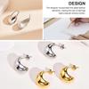 1 Pair Teardrop Earrings for Women, Small Water Drop Stud Earrings, Chunky Statement Jewelry for Wedding, Party, Prom, Daily
