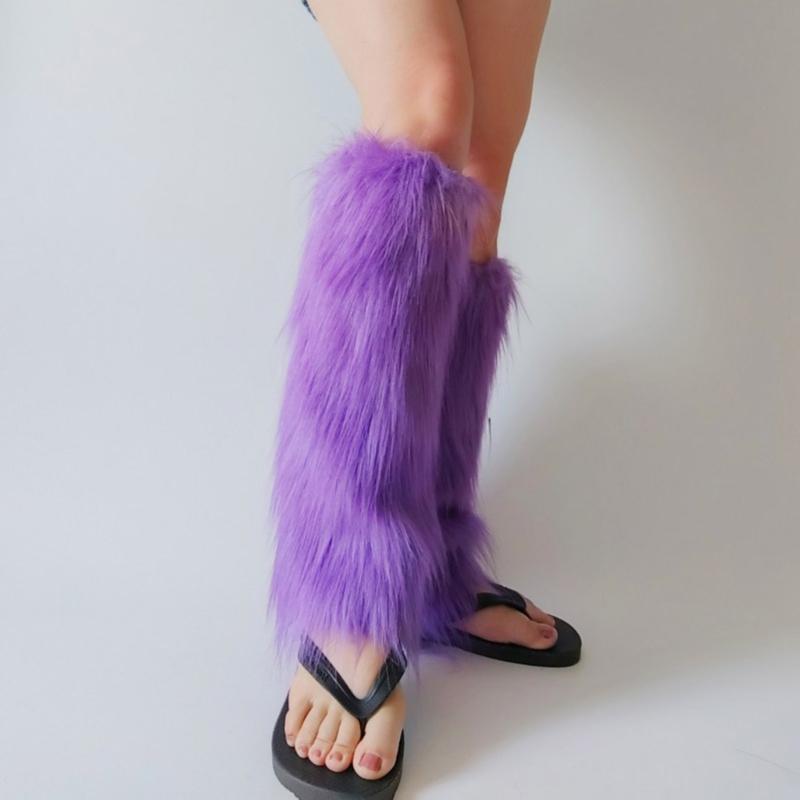 Faux Furs Leg Warmers for Womens Winter Warm Furs Boot Cuffs Covers,Cozy,Christmas,Halloween,Party, Cosplay Costume