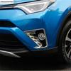 ABS Chrome Front Fog Light Lamp Bezel Cover Trim For Toyota RAV4 RAV 4 2016 2017 2018 Decorative Accessories Chromium Styling