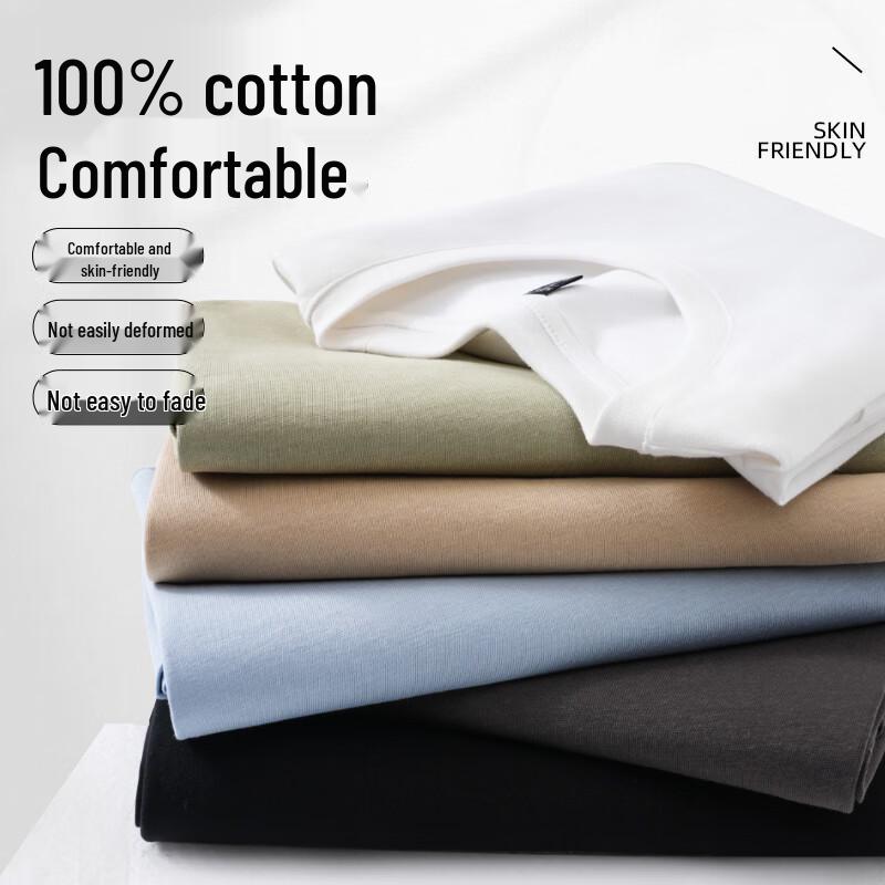 Jeanswest Men's Heavyweight Loose Fit Long Sleeve Cotton T-Shirt