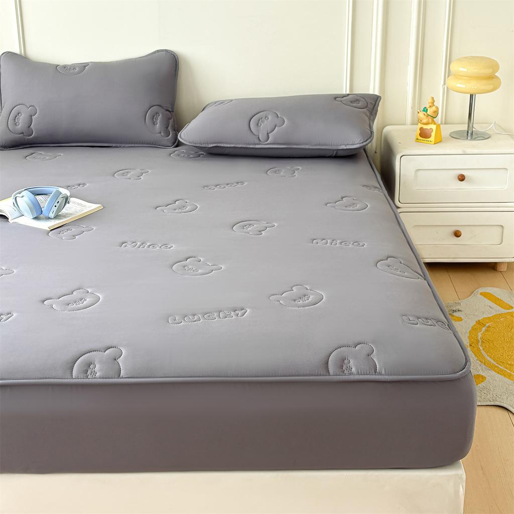 New Style Student Dormitory Washed Cotton Fitted Sheet Modern Simple Style Machine Washable Bed