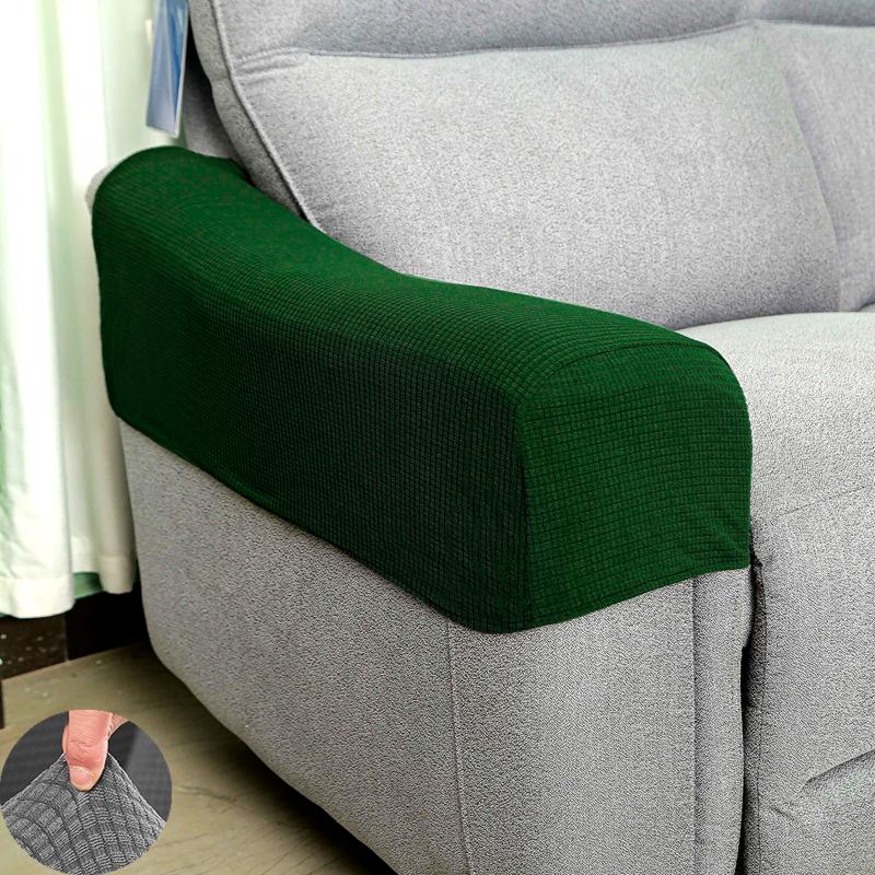 2 PCS Solid High Quality Removable Armrest Covers Furniture Stretchy Chair Sofa Couch Arm Protector Home & Living Furniture