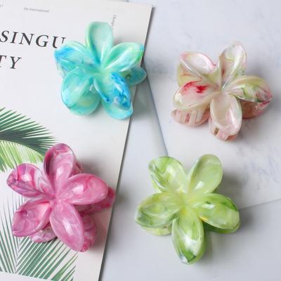 Tropische Blume Haarspangen Hawaiianische Plumeria Haaraccessoires für dickes und dünnes Haar Große Strandhaarspangen für Frauen Mädchen