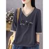 Foreign Trade Clearance Export 100% Cotton Short Sleeve T-shirt Women Summer Clothing Loose Plus Size Belly Covering Casual Slimming Top