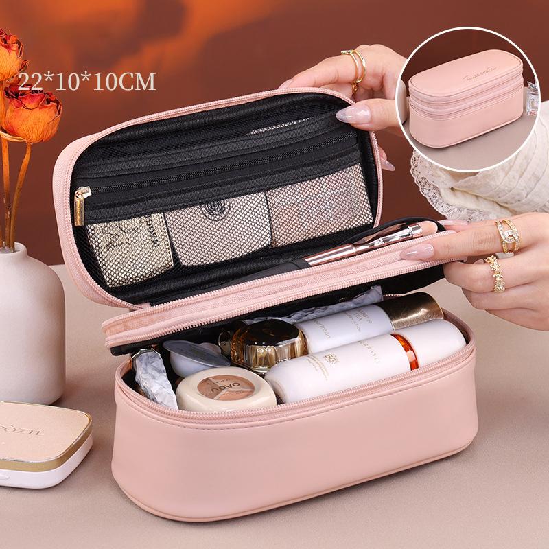 Women's Cosmetic Bag Makeup Bag Double Layer Large Capacity Luxury Cosmetics Organizer Travel Essentials Women's Storage Bags