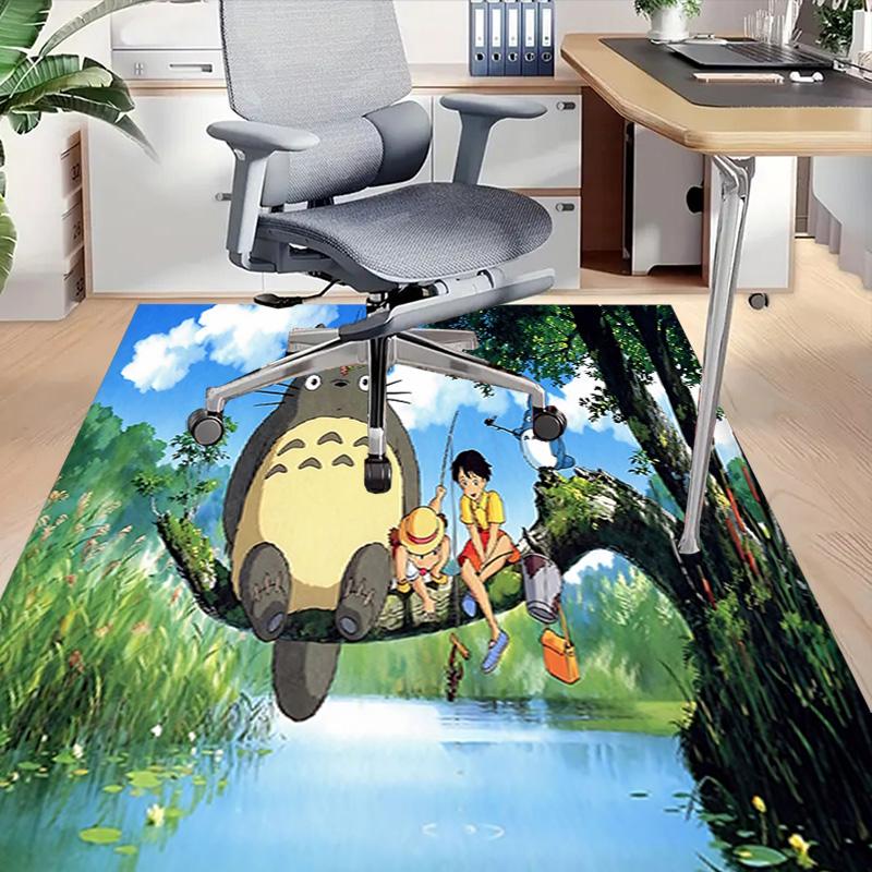 1 Stück Regentag Totoro Teppich für Spielzimmer Schlafzimmer Wohnzimmer Sofa Heimdekoration, Kinder Spielbereich Teppich Rutschfeste Bodenmatte Y72910