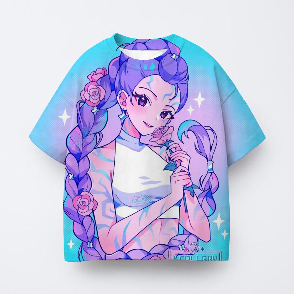 Dětská trička Dětská Kpop skupina Lov na čarodějnice Roztomilá zvířátka Potisk Dětská trička s krátkým rukávem