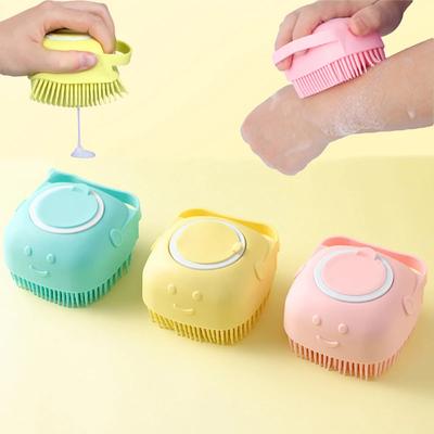 Nejnovější roztomilé kouzelné silikonové štětce Osušky na tělo Kartáč do koupele Pás na peeling Peeling na mytí pokožky Čištění domácnosti do sprchy