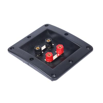 4Way Rectangle Speaker Terminal Box ABS Durability Flame Retardant ABS Highly Power Black Binding Post for Audios Systems