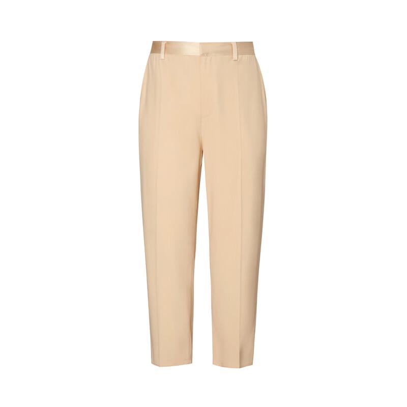Less Silk Blend Tapered Cropped Pants