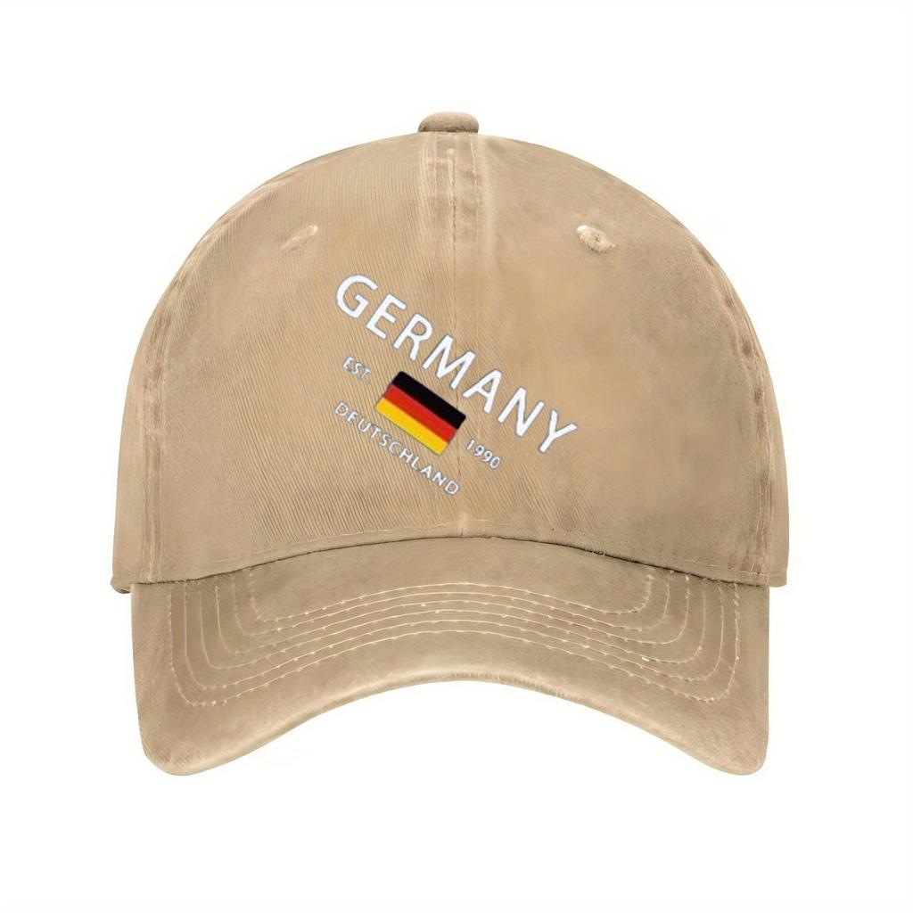 Deutschland Deutschland Flagge Baseballkappe Schwarz Verstellbar Sportmütze für Männer Frauen Lässig Outdoor