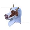 Movable Mouth Plush Cow Mask Funny Animal Headgear Halloween Cosplay Party Prop