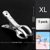 5Pcs Non-Slip Windproof Stainless Steel Laundry Clips Durable for Socks Towels Home Bathroom Balcony Use