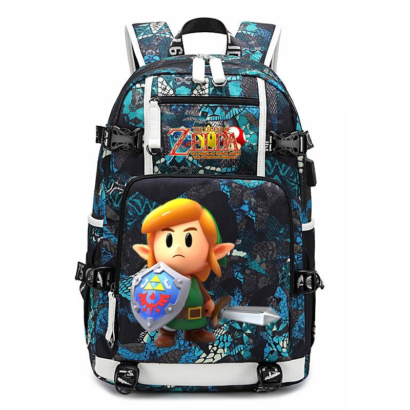 Zelda Zelda Peripheral Printed Backpack Outdoor Usb Port Large Capacity Travel Backpack