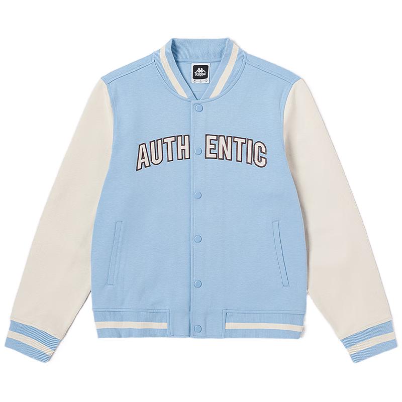 Kappa Women s Retro Color-block Knit Baseball Jacket M