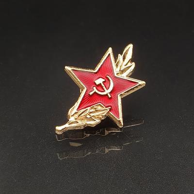 Double-Headed Eagle Emblem, Soviet Sickle And Hammer, First-Class Patriotic Medal, Red Five-Pointed Star Metal Brooch