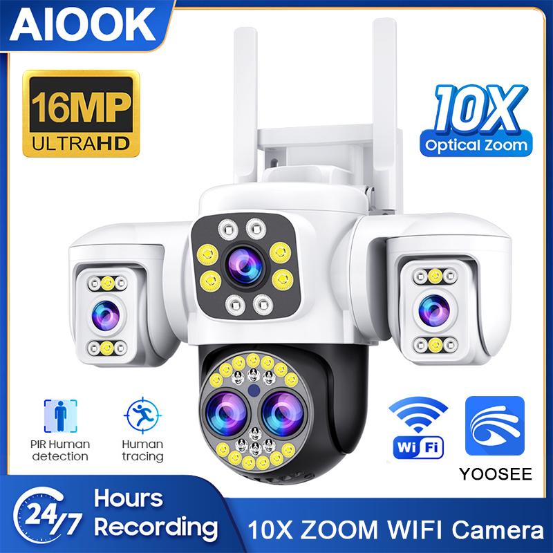 

AIOOK Outdoor Waterproof YOOSEE Camera HD 16MP 10X ZOOM WIFI IP Camera Night Vision Mobile Tracking Two-way Intercom PTZ Camera Camera