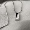 Women Silver Color Bricks Men Necklace Clavicle Chain Geometric Necklace Korean Style Necklace
