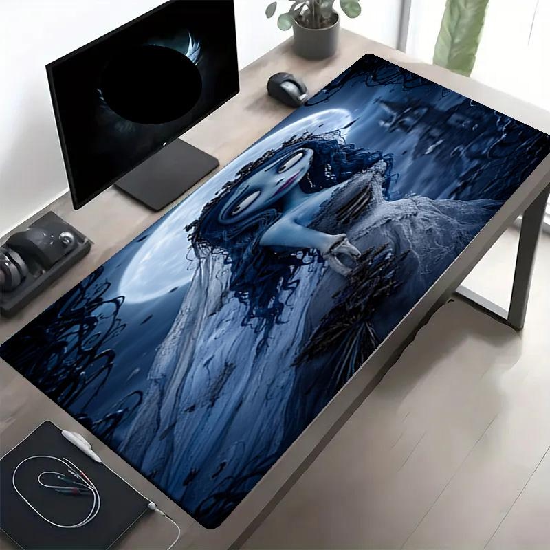 Corpse Bride Print Mouse Pad, Anti‑Slip Desktop keyboard Mat, for PC Laptop Gaming Working Daily Use, Cool Festival Surprise Gift