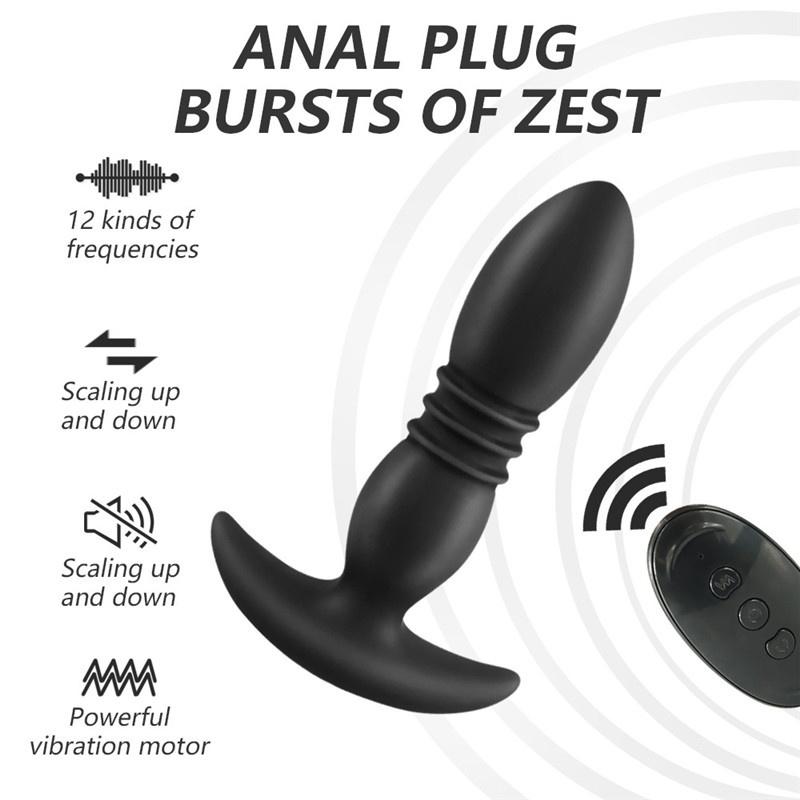 Anal Vibrator for Men Prostate Massager Wireless Remote Control Dildo Butt Plug Vibrator for Adult Masturbators Anal Sex Toys
