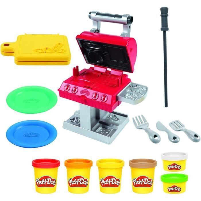 Jeu de pâte à modeler - Play-Doh - Roi du Grill - 6 pots - Tampon d'encre peu salissante - À partir de 3 ans