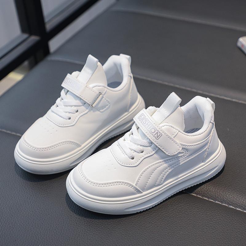 Children's soft-soled student white shoes 2025 spring and autumn new girls casual shoes fashion boys board shoes tide