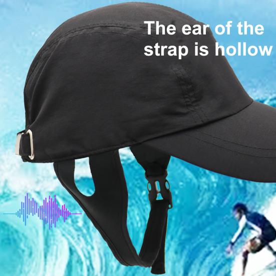 Unisex Sun Hat with Adjustable Buckle Solid Color Sun Protection Caps with Wide Brim Anti-UV Caps for Camping Hiking
